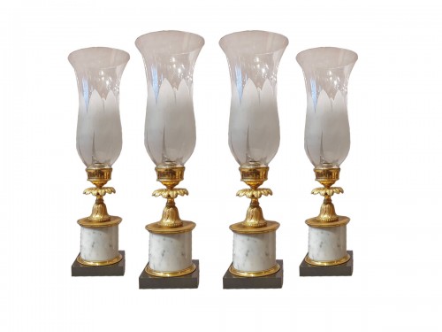 Set of 4 candle holders - Northern Europe - 1st half of the 19th century