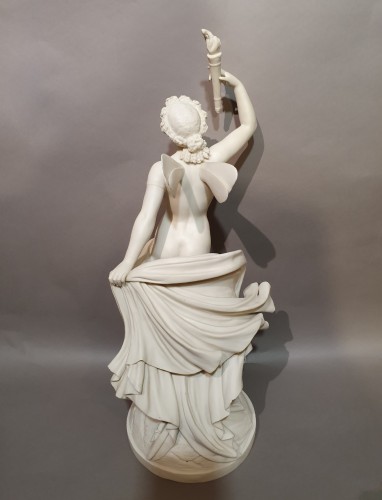 Rafaelle Monti (1818-1881) - Le matin - Céramiques, Porcelaines Style 