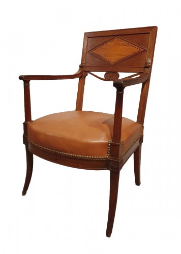 Mahogany armchair Directoire period attributed to Jacob D.R.Meslée
