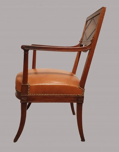 Seating  - Mahogany armchair Directoire period attributed to Jacob D.R.Meslée