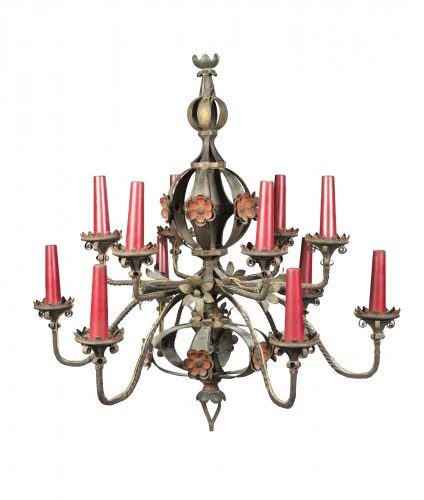 Wrought iron chandelier - Spain XVIIIth century
