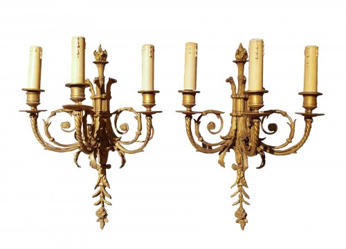 Pair of sconces in the manner of Feuchère  - 19th century