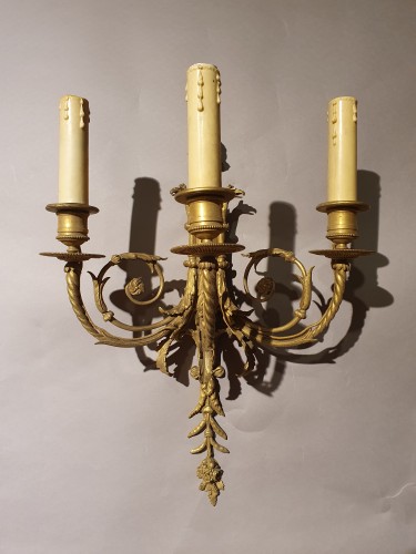 Luminaires Appliques - Paire de bras de lumière dans le goût de Feuchère – XIXe siècle