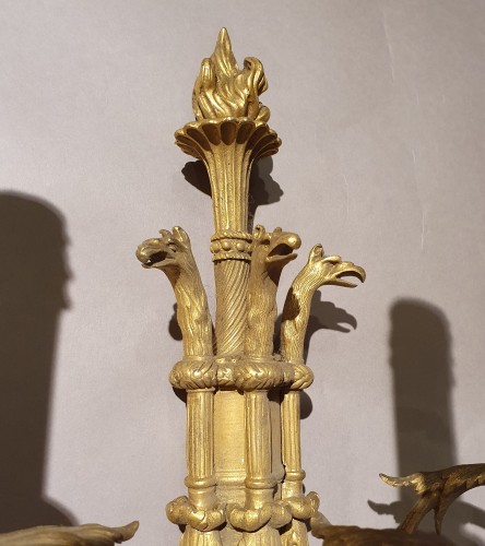 Antiquités - Paire de bras de lumière dans le goût de Feuchère – XIXe siècle