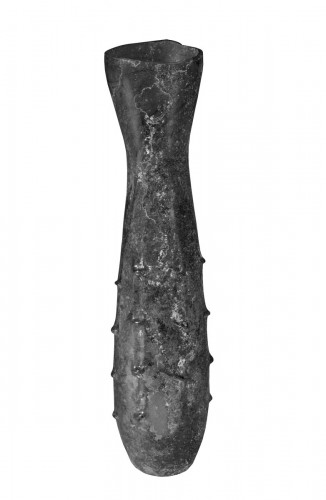 Archéologie  - Bouteille en verre en forme de massue, art romain, 2e-3e siècle apr. J.-C.