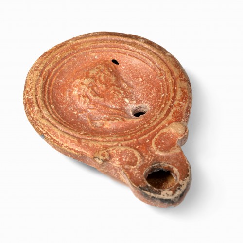 Lampe à huile en terre cuite, art romain, 1er siècle avant J.-C. - Archéologie Style 