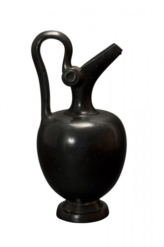 Ancient Art  - Pair of black-glazed epichyses, South Italy, 4th century B.C.