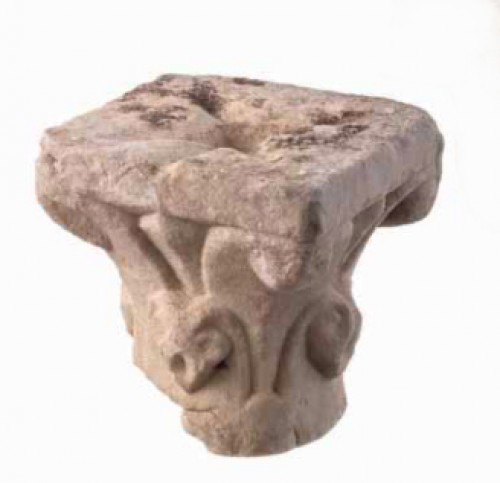 Three capitals of corinthian style, Roman period, 3rd-5th century A.D. - Ancient Art Style 