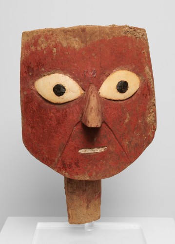 Mask for funerary bundle, Chancay culture - Peru, 1100-1440 A.D - Ancient Art Style 