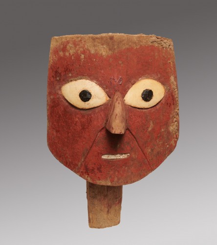 Masque de fardo funéraire, culture Chancay, Peru, 1100-1440 A.D - Plektron Fine Arts
