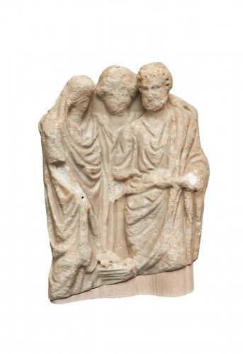 Fragment de sarcophage, art romain, 2e siècle après J.-C.