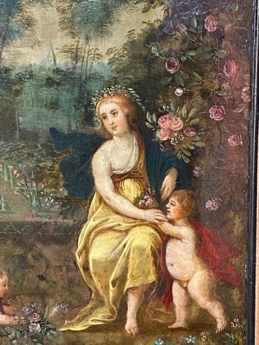 XVIIe siècle - Paire de peinture sur cuivre