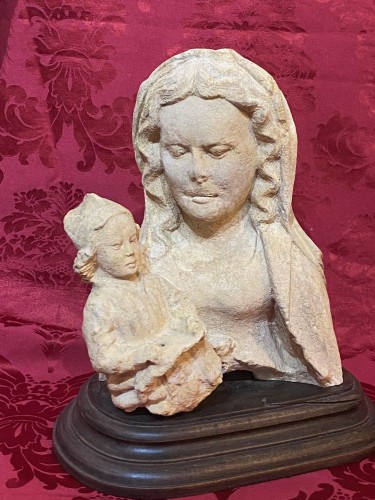 Maternité en buste - Sculpture Style Renaissance