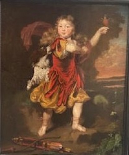 Portrait of a child dressed in the antique