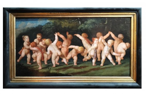 Dance of putti - 16th century Flemish painting, circle of of Otto Van Veen