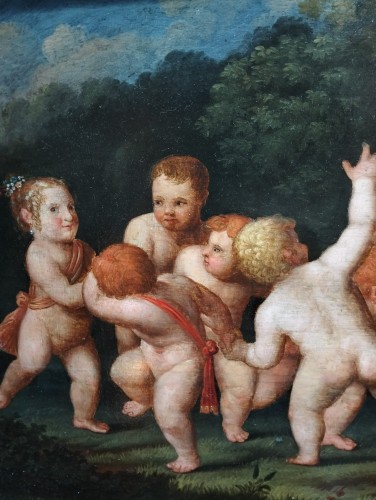 XVIe siècle et avant - Danse des putti - Peinture flamande du XVIe siècle, entourage de Otto van Veen