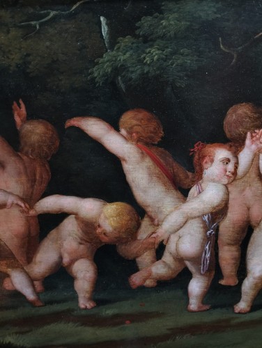 Danse des putti - Peinture flamande du XVIe siècle, entourage de Otto van Veen - Renaissance