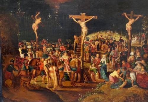 Antiquités - The Calvary attributed to Louis de Caullery, early XVIIth century