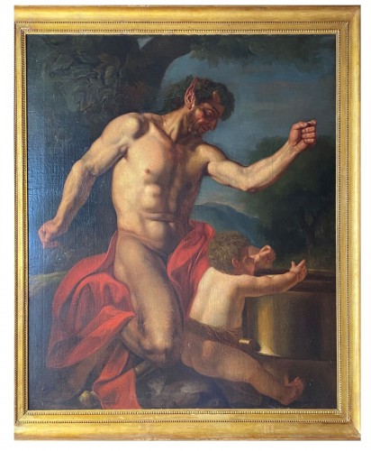 Silene and Dionysus, french school of the 18th century