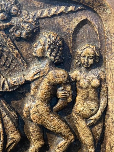 Sculpture Sculpture en Marbre - Adam et Eve chassés du jardin d'Eden