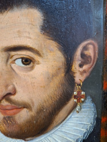 Tableaux et dessins Tableaux XVIe siècle - Portrait d'Homme, Angleterre fin XVIe siècle