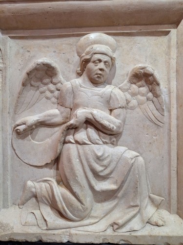 L’Ange symbole de l’Evangeliste saint Matthieu, Italie centrale vers 1350 - Poisson et Associés