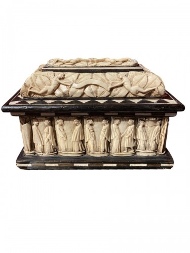 Coffret de mariage, atelier des Embriachi, XVe siècle Venise