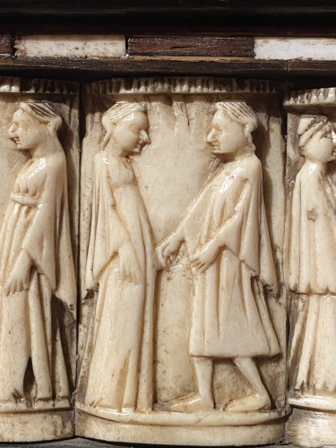 Coffret de mariage, atelier des Embriachi, XVe siècle Venise - Objets de Curiosité Style Renaissance