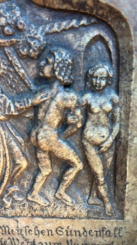 Sculpture Sculpture en Marbre - Adam et Eve chassés du jardin d'Eden