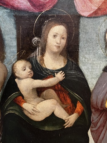 The Virgin and Child, Saint Roch et Saint Sebastian,Ferrara School, Italy - 