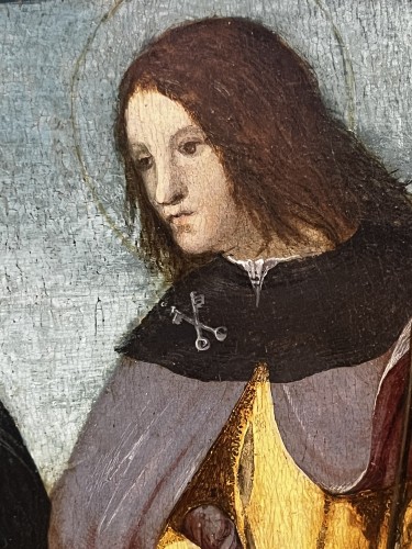 The Virgin and Child, Saint Roch et Saint Sebastian,Ferrara School, Italy - Renaissance