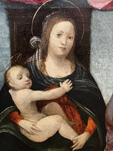 Renaissance - The Virgin and Child, Saint Roch et Saint Sebastian,Ferrara School, Italy