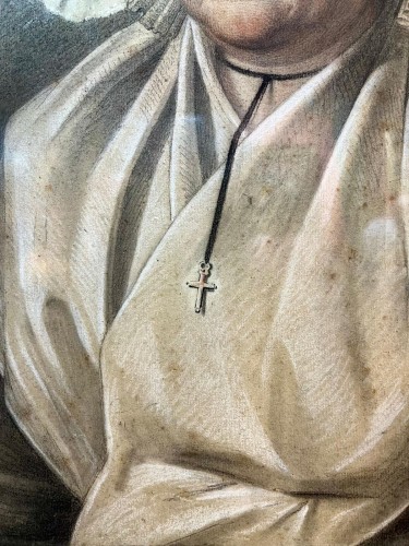 Portrait de femme par D.Saint, vers 1800 - Tableaux et dessins Style Directoire