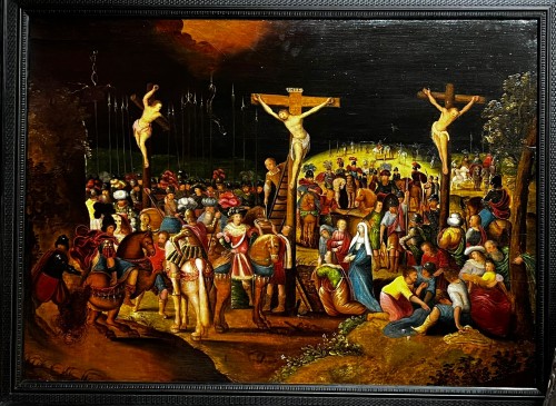 Christ au Golgotha - Atelier de Caullery début du XVIIe siècle - Tableaux et dessins Style Louis XIII