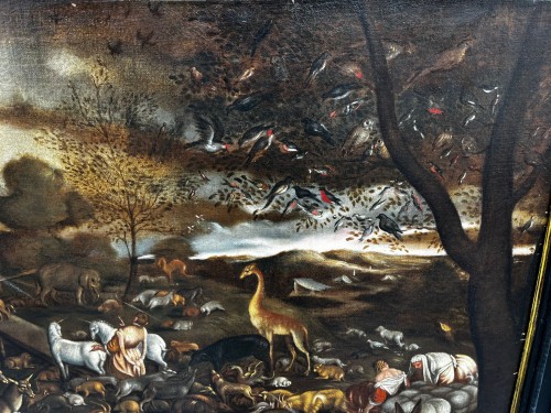 XVIIe siècle - L’entrée des animaux dans l’arche de Noé - Italie vers 1600