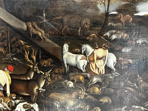 Antiquités - L’entrée des animaux dans l’arche de Noé - Italie vers 1600