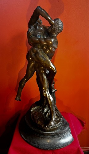 Hercule et Antée par Joseph Chinard (1756-1813) - Sculpture Style Empire