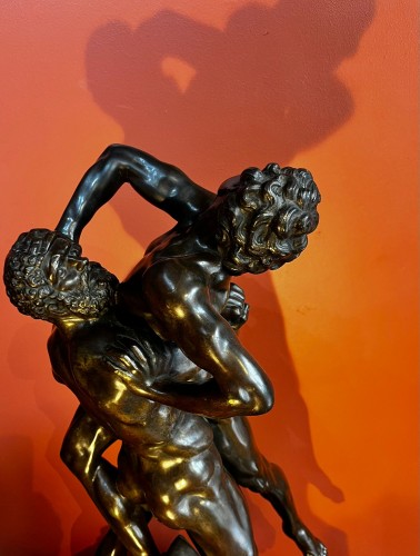 Sculpture Sculpture en Bronze - Hercule et Antée par Joseph Chinard (1756-1813)