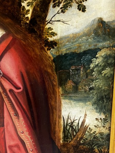 Vierge à l’Enfant au buisson de roses, Bruges 16e siècle attribuée à Willem Benson - Poisson et Associés