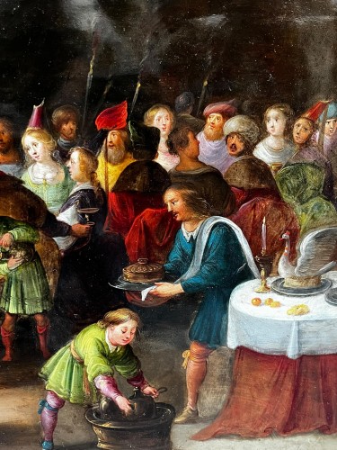 Tableaux et dessins Tableaux XVIIe siècle - Frans Francken II et Atelier, le festin de Balthazar