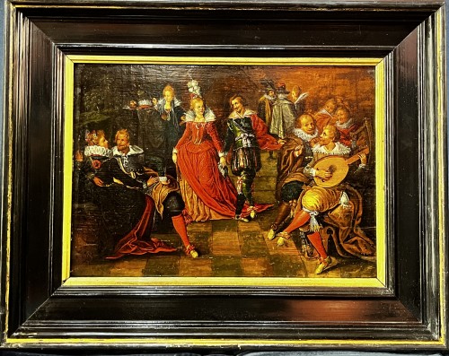 Nighttime Ball circa 1600, Workshop of Louis de Caullery (1580–1621) - Paintings & Drawings Style Louis XIII