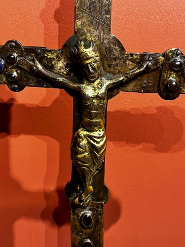 Croix d'autel, travail italien du premier tiers du XIVe siècle - Art sacré, objets religieux Style Moyen Âge