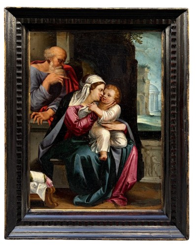 Vierge à l'Enfant avec saint Joseph, Italie, XVIIe siècle