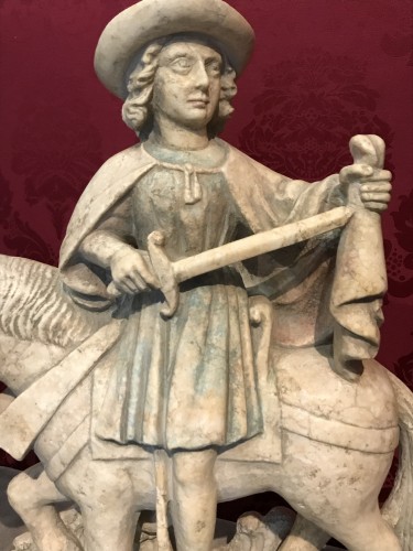 Saint Martin, travail français XVIe siècle - Sculpture Style Renaissance