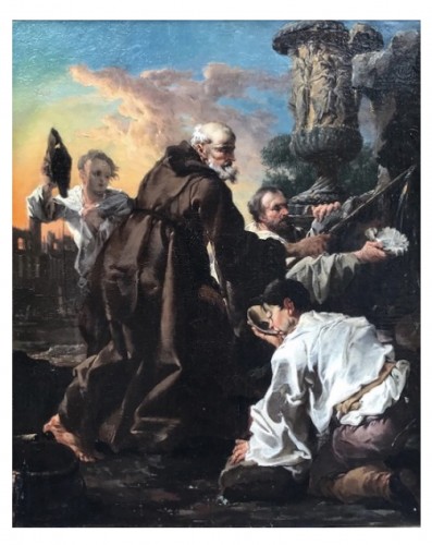 Miracle de Saint-François de Paule - Venise XVIIIe siècle
