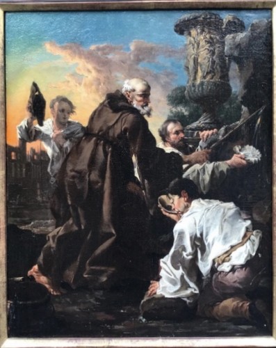 Antiquités - Miracle de Saint-François de Paule - Venise XVIIIe siècle