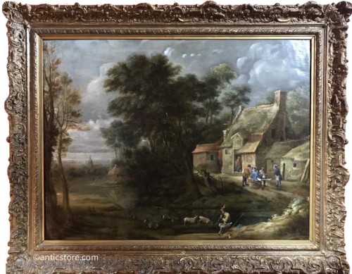 Scène paysanne - Flandres XVIIe siècle - Atelier de D. Teniers I