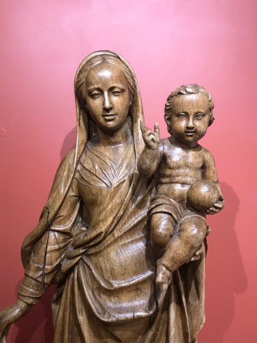 Vierge à l'enfant - Flandres vers 1600 - Sculpture Style 