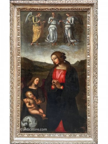 La Vierge à l'Enfant et trois anges, Renaissance Italienne