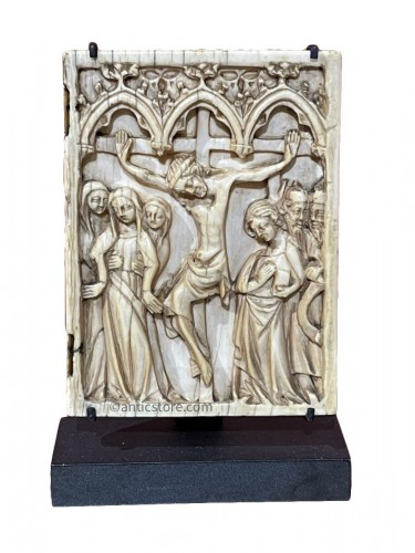 Right leaf of a diptych - The Crucifixion, Gothic period